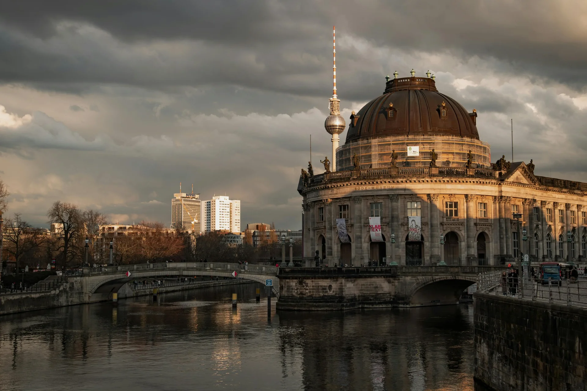 The Bode Museum with the TV Tower in the background in Berlin, a European destination that combines modernity and history in 2025.